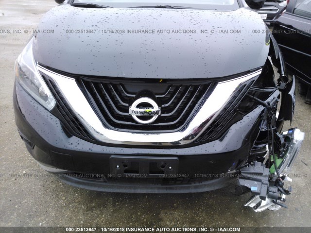 5N1AZ2MG8JN131237 - 2018 NISSAN MURANO S/SL/SV/PLATINUM BLACK photo 6