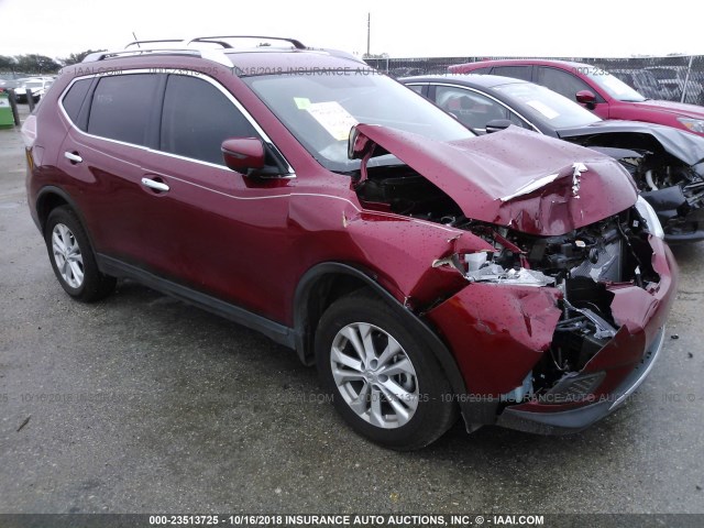 KNMAT2MT0GP722470 - 2016 NISSAN ROGUE S/SL/SV RED photo 1