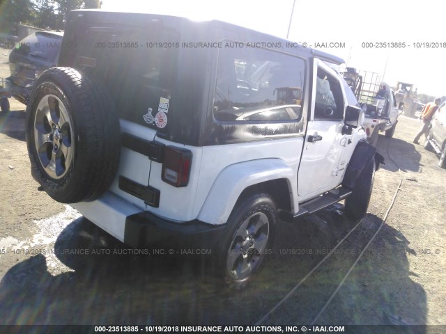 1C4AJWBGXGL111145 - 2016 JEEP WRANGLER SAHARA WHITE photo 4