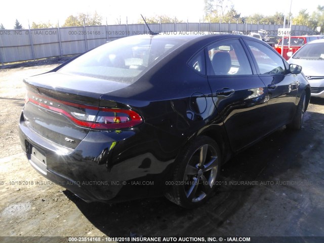 1C3CDFEB1GD624752 - 2016 DODGE DART GT BLACK photo 4