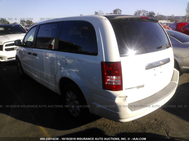 2A8HR44H58R606095 - 2008 CHRYSLER TOWN & COUNTRY LX WHITE photo 3