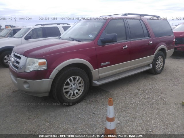 1FMFK17567LA10600 - 2007 FORD EXPEDITION EL EDDIE BAUER RED photo 2