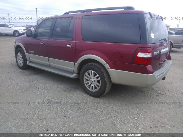 1FMFK17567LA10600 - 2007 FORD EXPEDITION EL EDDIE BAUER RED photo 3