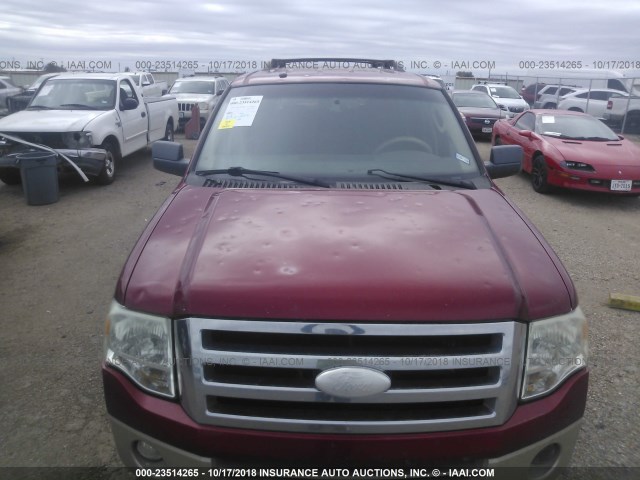 1FMFK17567LA10600 - 2007 FORD EXPEDITION EL EDDIE BAUER RED photo 6