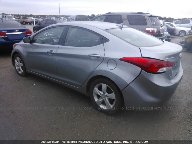 KMHDH4AE0DU896239 - 2013 HYUNDAI ELANTRA GLS/LIMITED SILVER photo 3