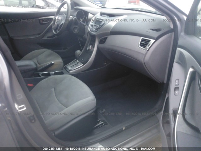 KMHDH4AE0DU896239 - 2013 HYUNDAI ELANTRA GLS/LIMITED SILVER photo 5