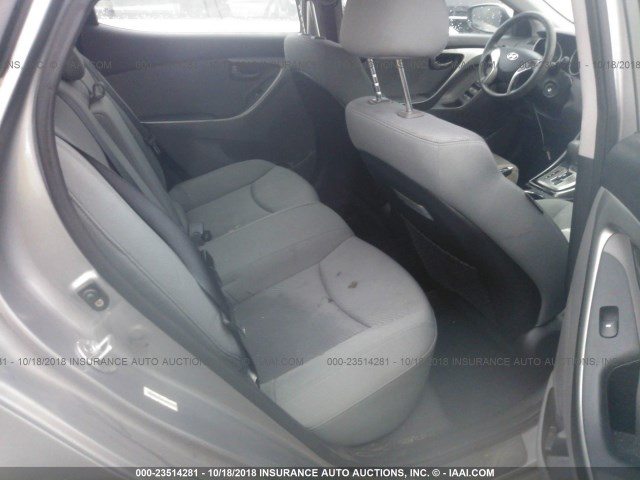 KMHDH4AE0DU896239 - 2013 HYUNDAI ELANTRA GLS/LIMITED SILVER photo 8