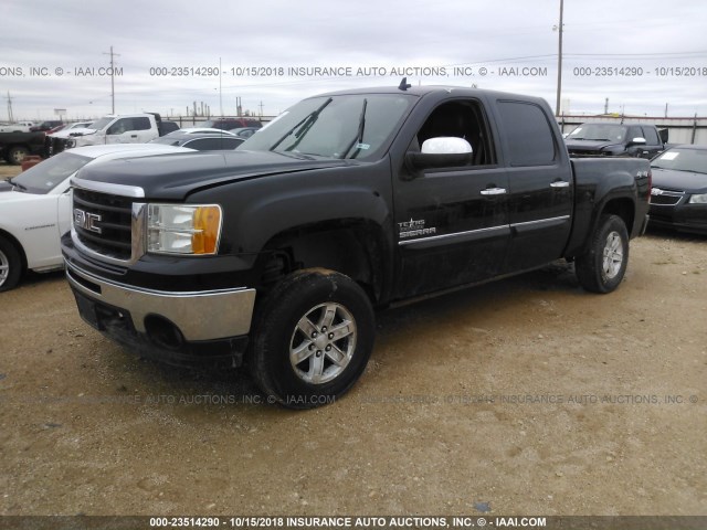 3GTP2VE30BG346010 - 2011 GMC SIERRA K1500 SLE BLACK photo 2