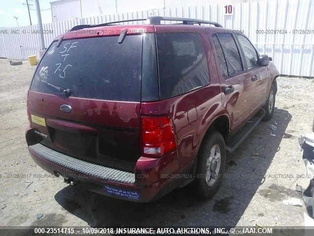 1FMZU63K84ZA03365 - 2004 FORD EXPLORER XLT/XLT SPORT/NBX RED photo 4