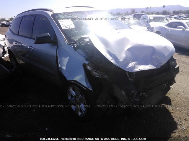 1GNKRFED6CJ382294 - 2012 CHEVROLET TRAVERSE LS SILVER photo 1