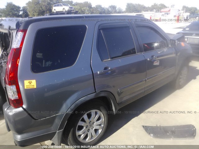 JHLRD78925C019360 - 2005 HONDA CR-V SE/EX BLUE photo 4