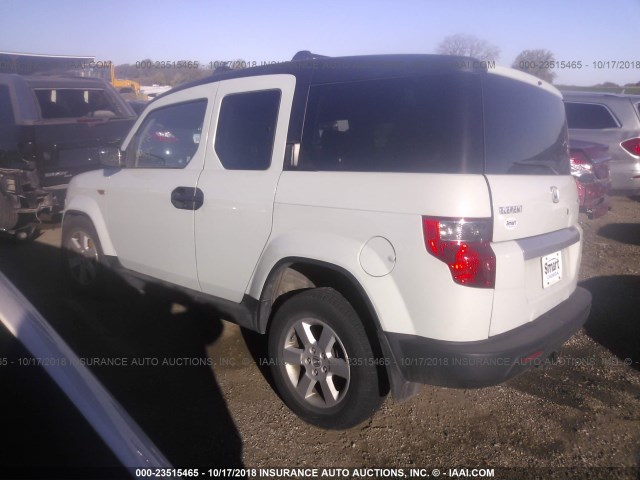 5J6YH2H77AL005487 - 2010 HONDA ELEMENT EX WHITE photo 3