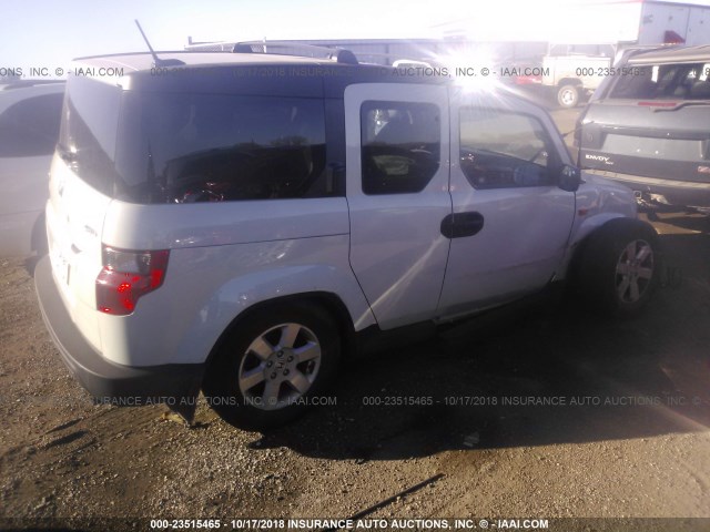 5J6YH2H77AL005487 - 2010 HONDA ELEMENT EX WHITE photo 4