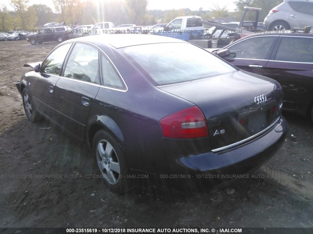 WAUED54BX1N079455 - 2001 AUDI A6 2.7T QUATTRO Dark Blue photo 3