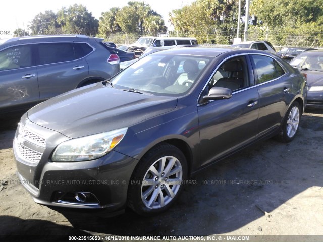 1G11H5SA0DF328112 - 2013 CHEVROLET MALIBU LTZ GRAY photo 2