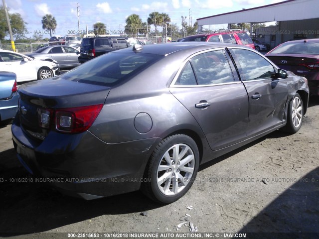 1G11H5SA0DF328112 - 2013 CHEVROLET MALIBU LTZ GRAY photo 4