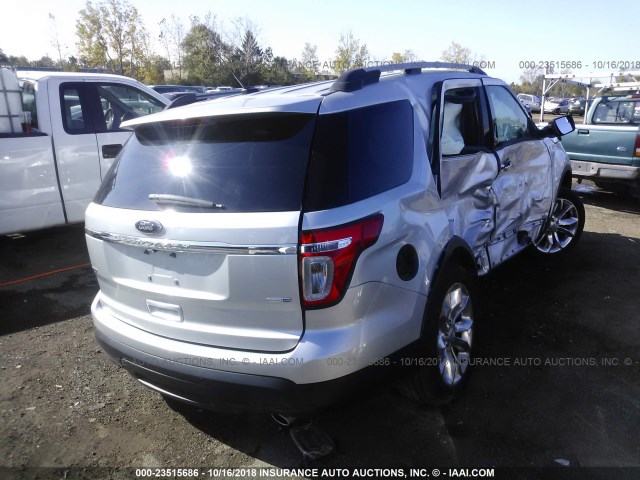 1FM5K8D89EGB89207 - 2014 FORD EXPLORER XLT SILVER photo 4