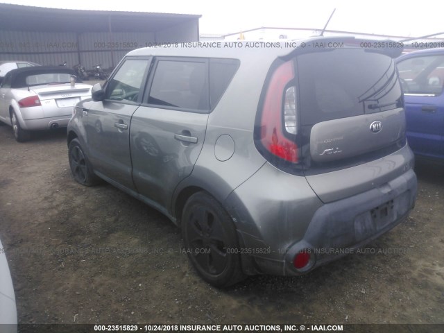 KNDJN2A21G7284306 - 2016 KIA SOUL GRAY photo 3