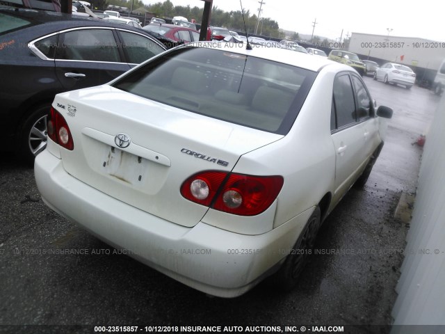 1NXBR32E17Z844619 - 2007 TOYOTA COROLLA CE/LE/S WHITE photo 4