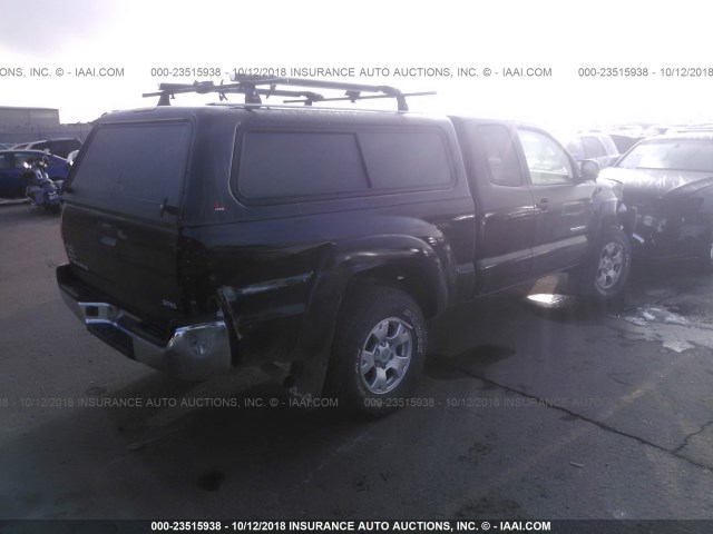 5TEUX42N75Z023411 - 2005 TOYOTA TACOMA ACCESS CAB შავი ფოტო 4