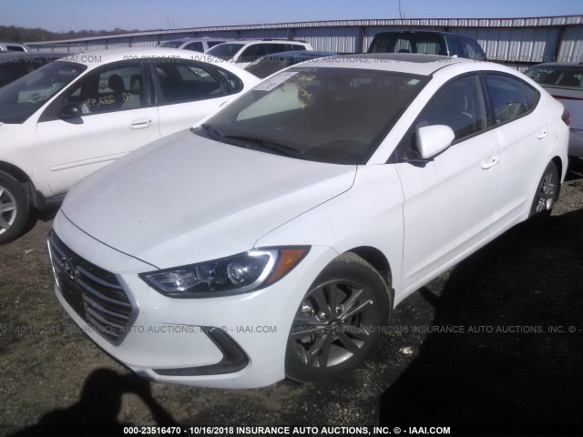 5NPD84LF2JH330860 - 2018 HYUNDAI ELANTRA SEL/VALUE/LIMITED WHITE photo 2