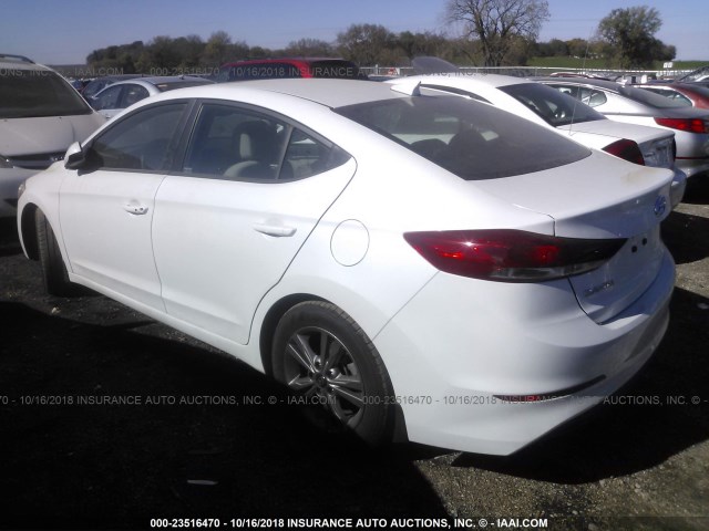 5NPD84LF2JH330860 - 2018 HYUNDAI ELANTRA SEL/VALUE/LIMITED WHITE photo 3