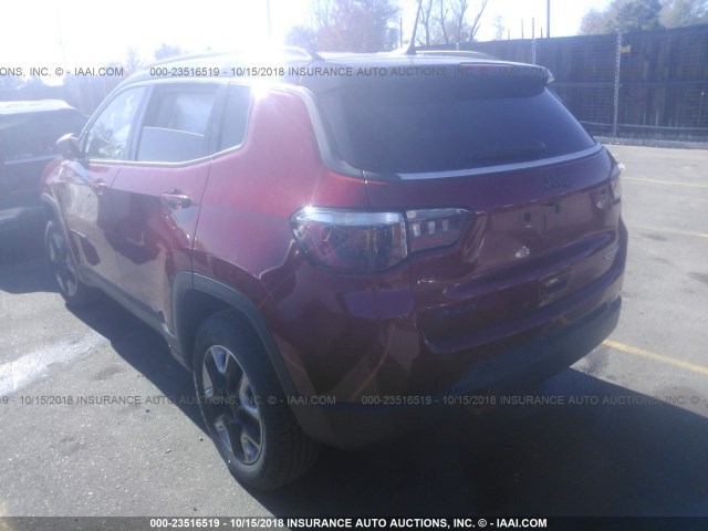 3C4NJDDB3JT450848 - 2018 JEEP COMPASS TRAILHAWK RED photo 3