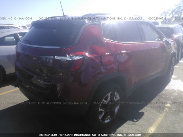 3C4NJDDB3JT450848 - 2018 JEEP COMPASS TRAILHAWK RED photo 4