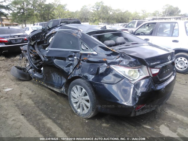 5NPEC4AC0EH915700 - 2014 HYUNDAI SONATA SE/LIMITED BLACK photo 3