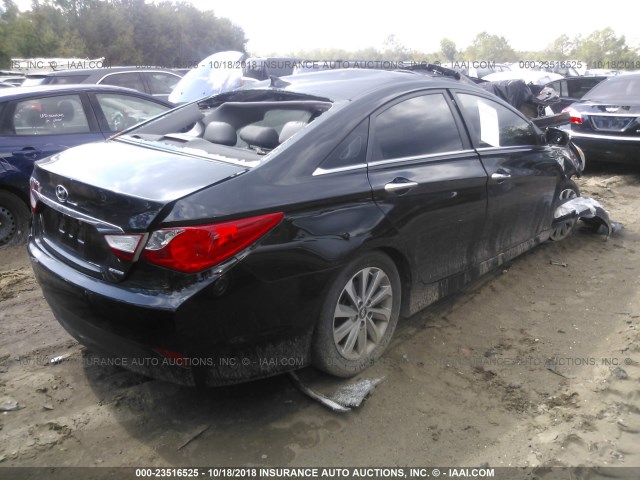 5NPEC4AC0EH915700 - 2014 HYUNDAI SONATA SE/LIMITED BLACK photo 4