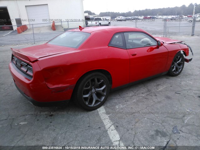 2C3CDZBG7FH711588 - 2015 DODGE CHALLENGER SXT PLUS RED photo 4