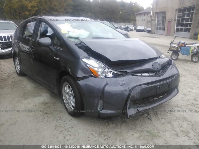 JTDZN3EU8GJ054365 - 2016 TOYOTA PRIUS V GRAY photo 1