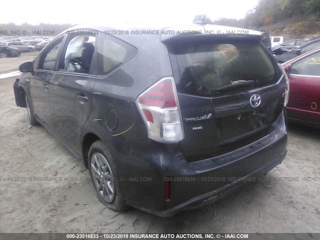 JTDZN3EU8GJ054365 - 2016 TOYOTA PRIUS V GRAY photo 3