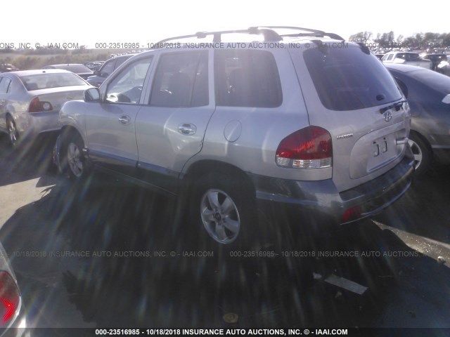 KM8SC73E35U893986 - 2005 HYUNDAI SANTA FE GLS/LX SILVER photo 3