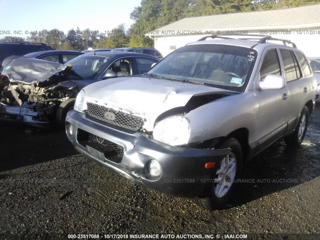 KM8SC73D14U773772 - 2004 HYUNDAI SANTA FE GLS/LX SILVER photo 6