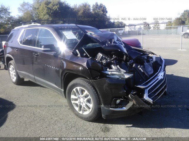 1GNEVGKW7JJ124139 - 2018 CHEVROLET TRAVERSE LT BROWN photo 1