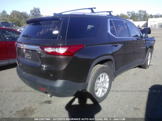 1GNEVGKW7JJ124139 - 2018 CHEVROLET TRAVERSE LT BROWN photo 4