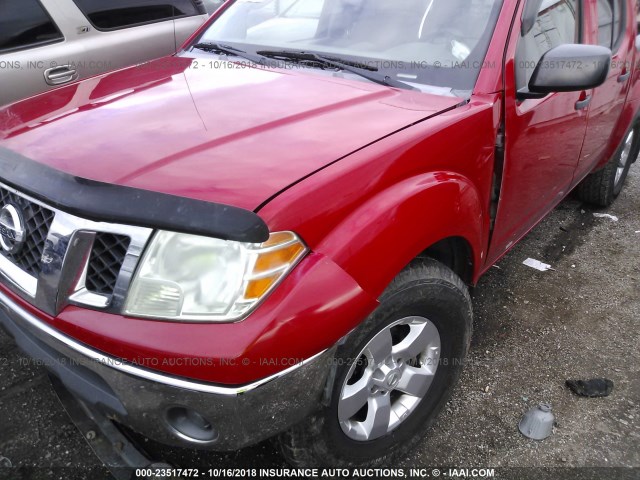 1N6AD07U59C403157 - 2009 NISSAN FRONTIER CREW CAB SE/LE/NISMO RED photo 6