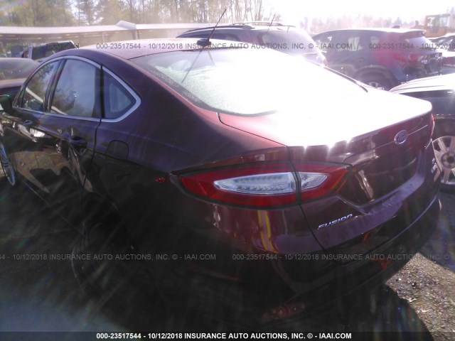 3FA6P0LU3ER357979 - 2014 FORD FUSION SE HYBRID RED photo 3