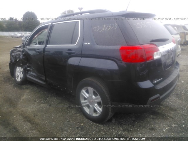 2GKALREK7F6352927 - 2015 GMC TERRAIN SLE Dark Blue photo 3