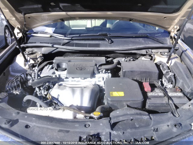 4T4BF1FK9CR271935 - 2012 TOYOTA CAMRY SE/LE/XLE GOLD photo 10