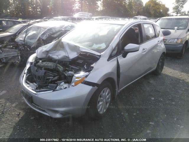 3N1CE2CP2FL391637 - 2015 NISSAN VERSA NOTE S/S PLUS/SV/SL/SR SILVER photo 2