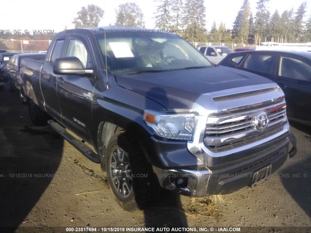 5TFUY5F11HX595323 - 2017 TOYOTA TUNDRA DOUBLE CAB SR/SR5/TRD PRO GRAY photo 1