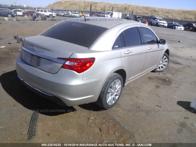 1C3CCBABXEN231566 - 2014 CHRYSLER 200 LX GOLD photo 4