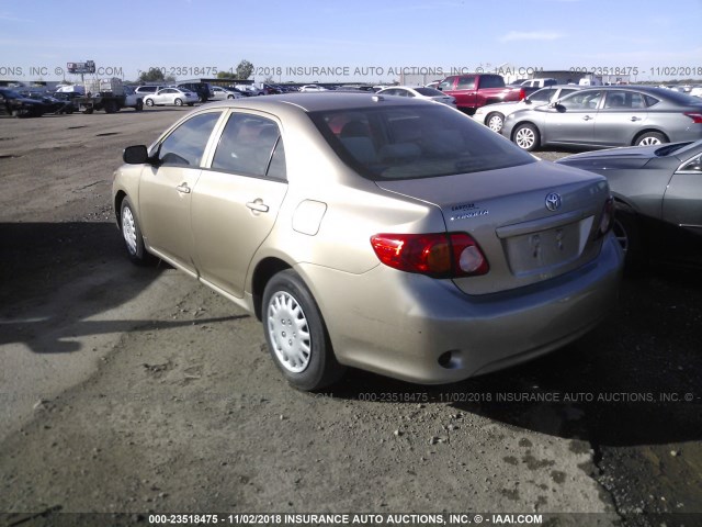 1NXBU4EE6AZ302052 - 2010 TOYOTA COROLLA S/LE/XLE GOLD photo 3