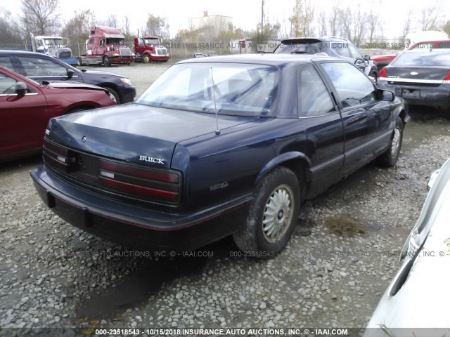 2G4WB14L1N1481057 - 1992 BUICK REGAL CUSTOM BLUE photo 4