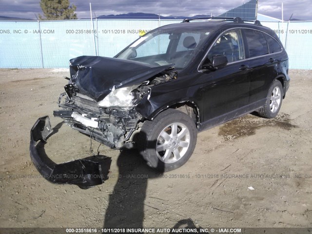 JHLRE48768C022485 - 2008 HONDA CR-V EXL BLACK photo 2