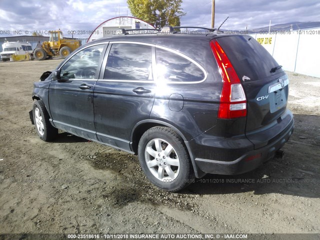 JHLRE48768C022485 - 2008 HONDA CR-V EXL BLACK photo 3