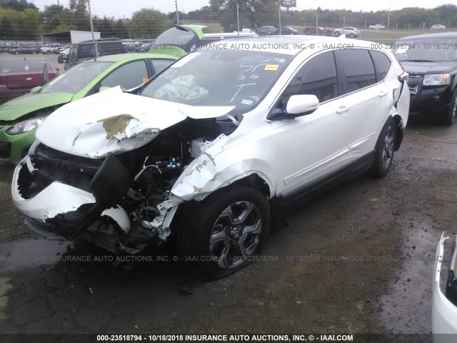 2HKRW1H82HH500536 - 2017 HONDA CR-V EXL WHITE photo 2