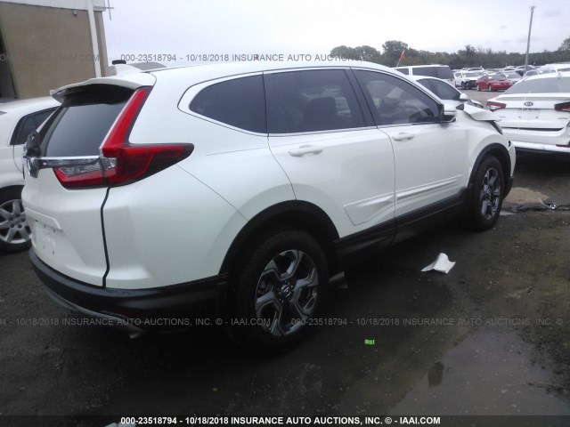 2HKRW1H82HH500536 - 2017 HONDA CR-V EXL WHITE photo 4